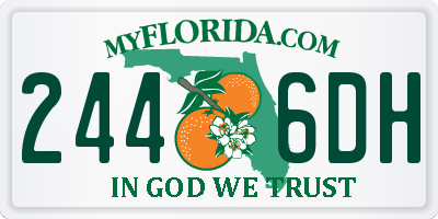 FL license plate 2446DH