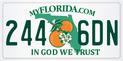FL license plate 2446DN