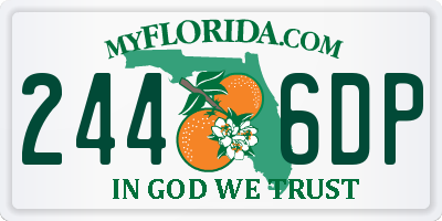 FL license plate 2446DP