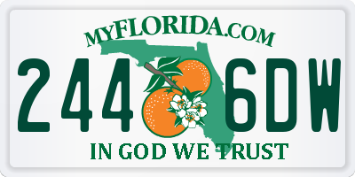 FL license plate 2446DW