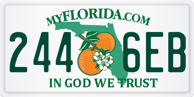 FL license plate 2446EB