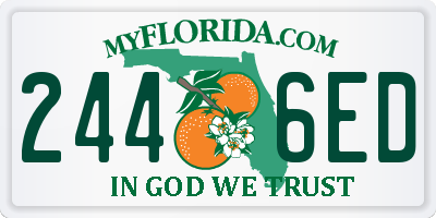 FL license plate 2446ED