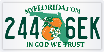 FL license plate 2446EK