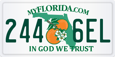 FL license plate 2446EL