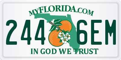 FL license plate 2446EM