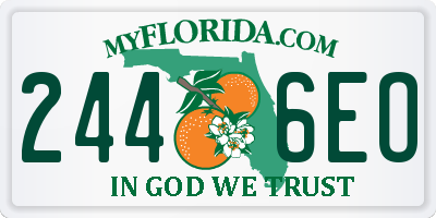 FL license plate 2446EO