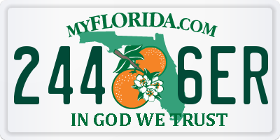 FL license plate 2446ER