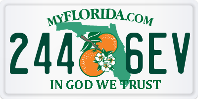FL license plate 2446EV