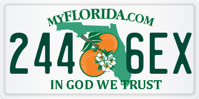 FL license plate 2446EX