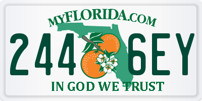 FL license plate 2446EY