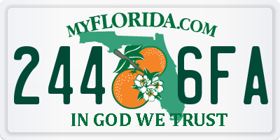 FL license plate 2446FA