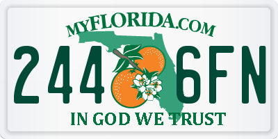 FL license plate 2446FN