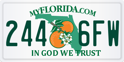 FL license plate 2446FW