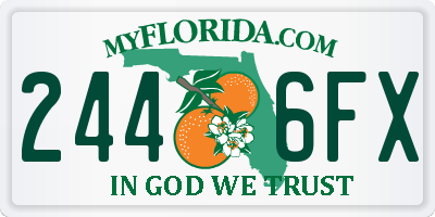 FL license plate 2446FX