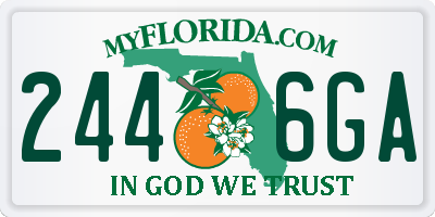 FL license plate 2446GA