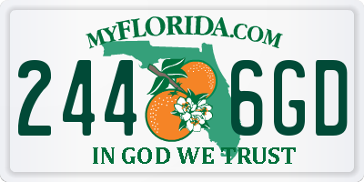 FL license plate 2446GD