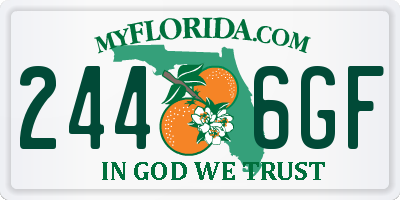 FL license plate 2446GF