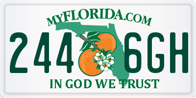 FL license plate 2446GH