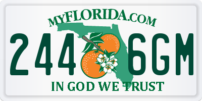 FL license plate 2446GM
