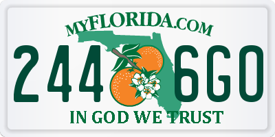 FL license plate 2446GO