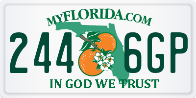 FL license plate 2446GP