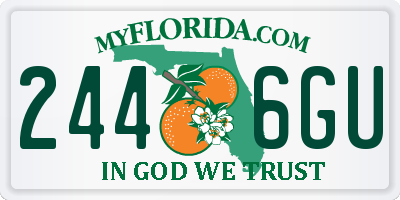 FL license plate 2446GU