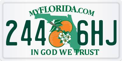 FL license plate 2446HJ