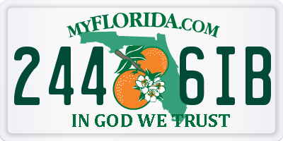 FL license plate 2446IB