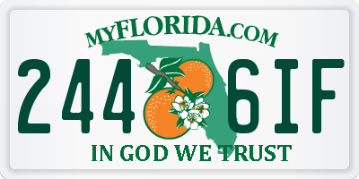FL license plate 2446IF