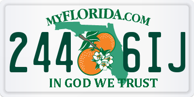 FL license plate 2446IJ