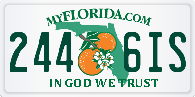 FL license plate 2446IS