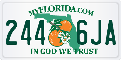 FL license plate 2446JA