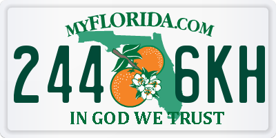 FL license plate 2446KH