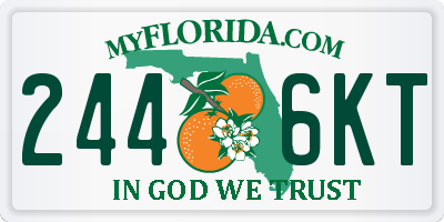 FL license plate 2446KT
