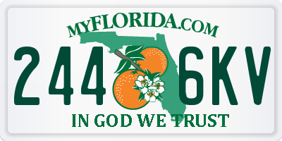 FL license plate 2446KV