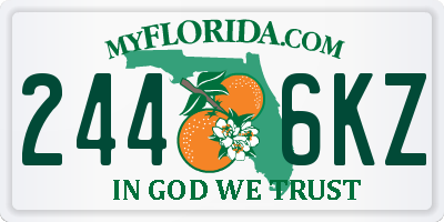 FL license plate 2446KZ