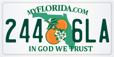 FL license plate 2446LA
