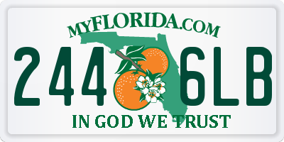 FL license plate 2446LB