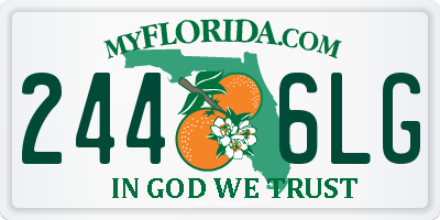 FL license plate 2446LG
