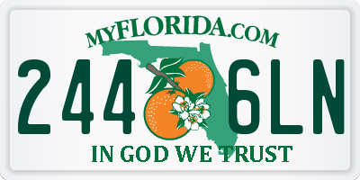 FL license plate 2446LN