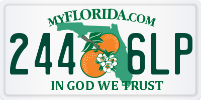 FL license plate 2446LP