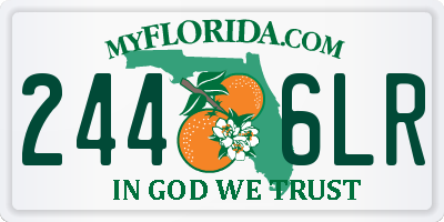FL license plate 2446LR
