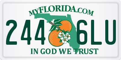FL license plate 2446LU