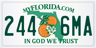 FL license plate 2446MA