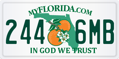 FL license plate 2446MB