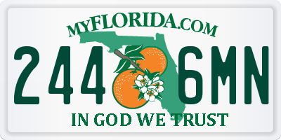 FL license plate 2446MN