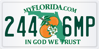 FL license plate 2446MP
