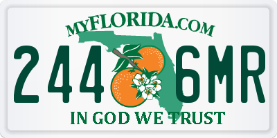 FL license plate 2446MR