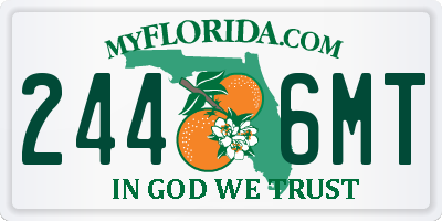 FL license plate 2446MT