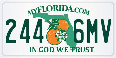 FL license plate 2446MV